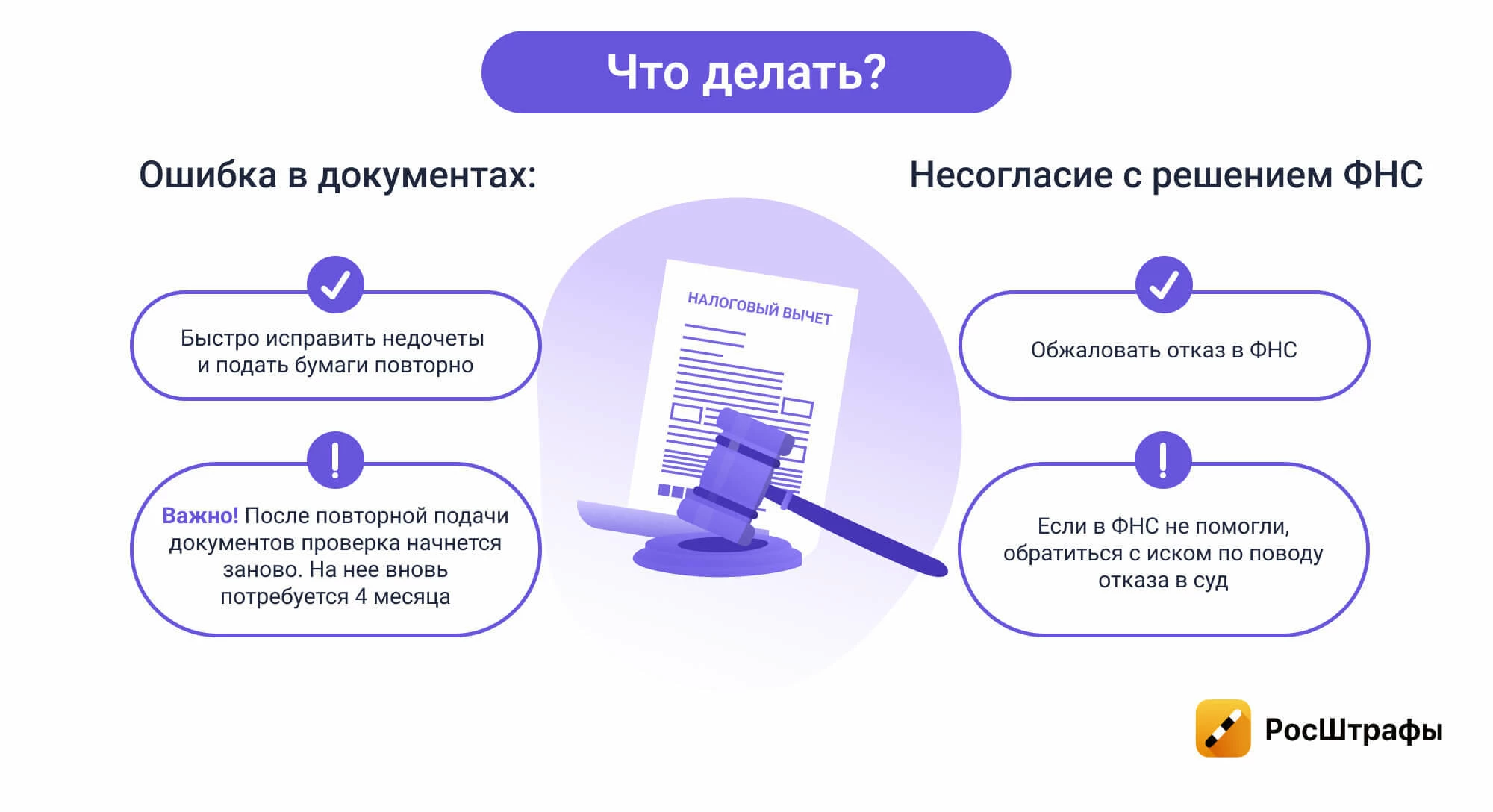 Почему могут отказать в налоговом вычете