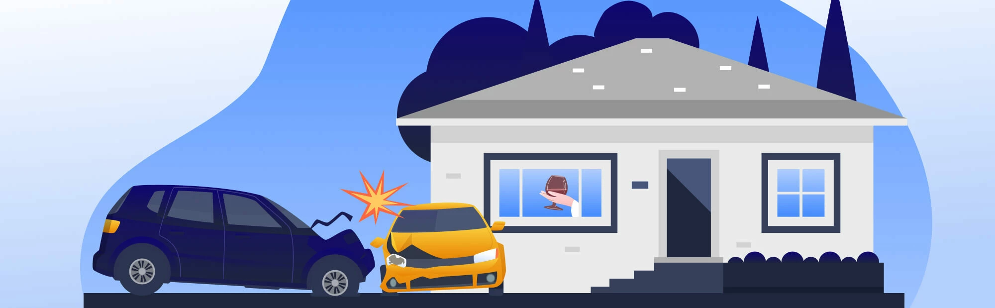 Машину разбили на парковке, пока владелец выпивал дома